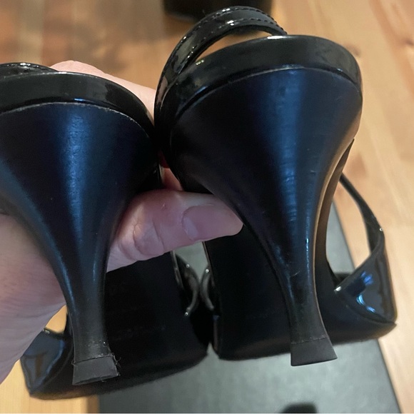 Saint Laurent Blade Patent Slingback Heels - Picture 6 of 9